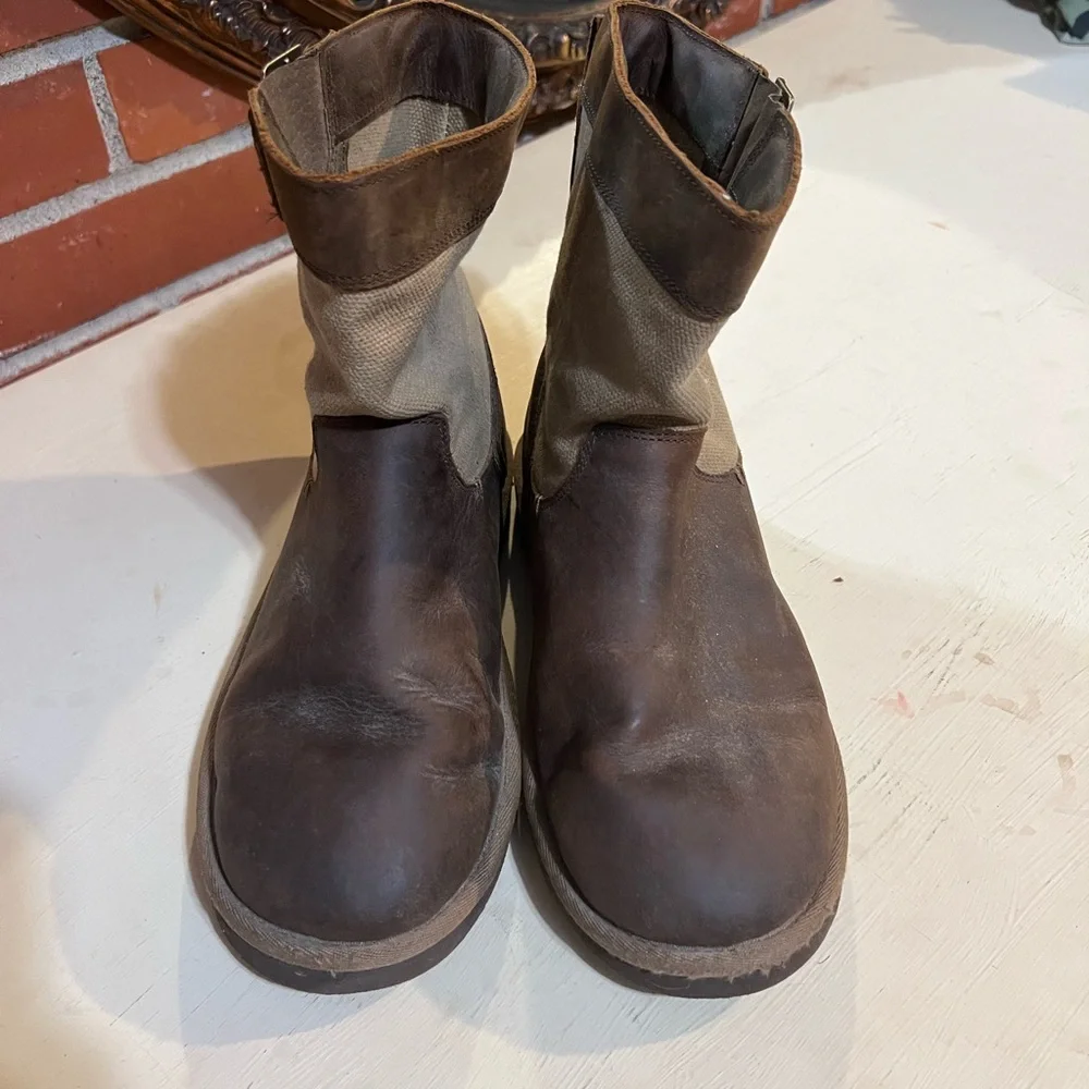 UGG Dark Brown and Tan Boots